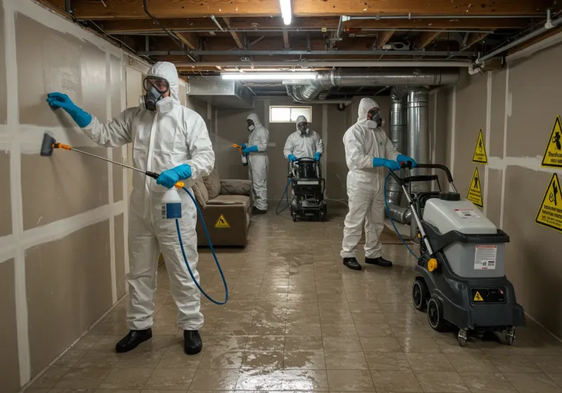 Basement Moisture Removal and Structural Drying process in Andrew County, MO